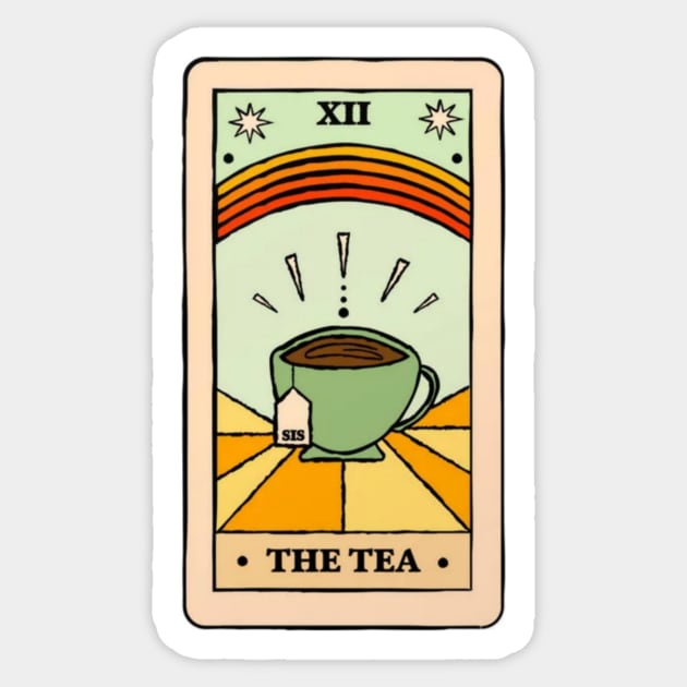 Tarot - The tea Sticker by ghjura